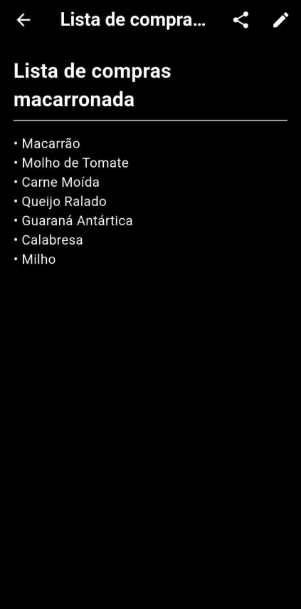 Screenshot do App Bloco de Notas